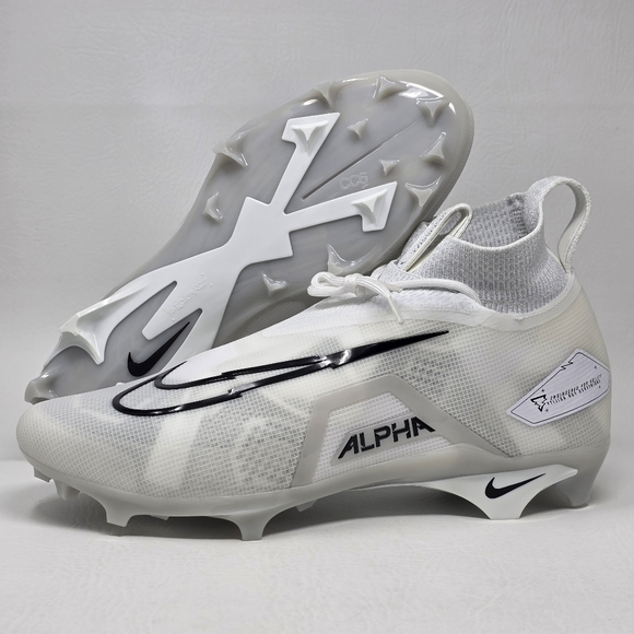 Nike Alpha Menace Elite 3 Men Football Cleat Pure Platinum CT6648-109 Size 9 New - Picture 1 of 10